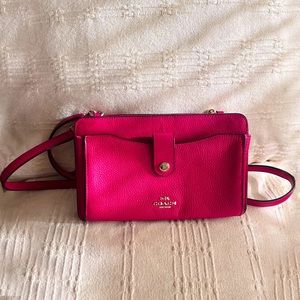 Coach Pink Leather Crossbody Bag